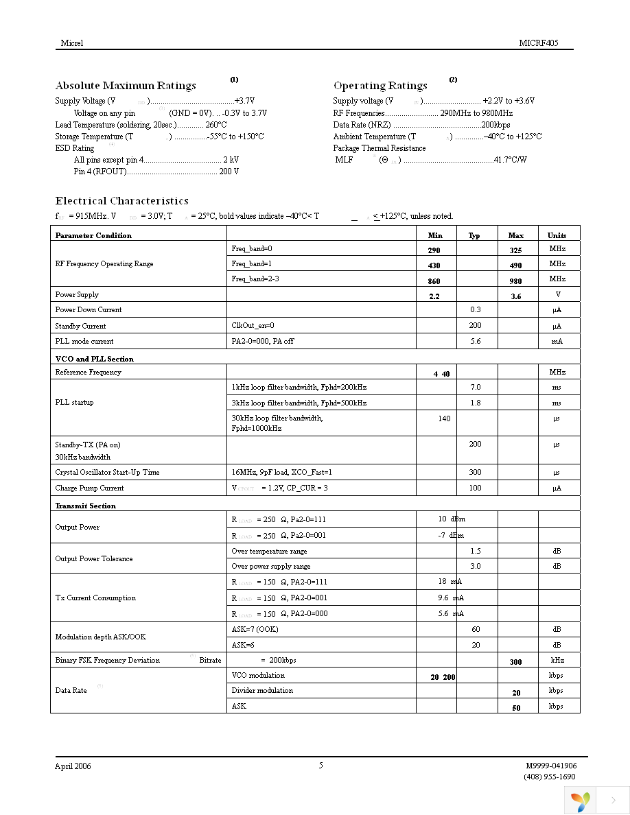 MICRF405YML TR Page 5